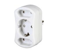ADATTATORE KOPP Adattatore multiplo, 230 Volt, Dispositivi con spina europea e Schuko, Bianco