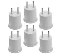 Adattatore Lampada E27 E26 Spina Europea, 6 Pezzi Bianco | Conversione senza Attrezzi, Compatibile Portalampade E27 e Lampadine E26, per Ufficio e Salotto