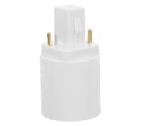 Adattatore Lampadina G24d a E27 Convertitore a Due Pin | Bianco, per Corpi Luce G24d e Lampade a Risparmio Energetico, Uffici e Centri Commerciali