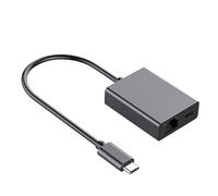 Adattatore LAN Ethernet | Adattatore di rete con porta di ricarica | Adattatore di rete LAN Ethernet | Convertitore da USB a Ethernet ad alta velocità con indicatori luminosi a LED, nessun driver rich