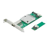 Adattatore LAN Ethernet M.2 M-Key singola SFP+ 10G con cavo da 50 cm, con controller Intel 82599EN