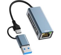 Adattatore LAN USB USB-C 2.5 Gbps Ethernet adattatore USB 3.0 a RJ45 LAN adattatore di rete 2500 Mbps compatibile con Windows 7/8/10/XP, MAC OS, Linux, Tablet, laptop, ecc