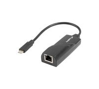 Adattatore USB C Con Rete RJ45 Lanberg NC-1000-02 NERO 0,15 m NEW