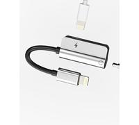 Adattatore Lightning a Jack 3,5mm Cuffie Sdoppiatore Aux Cavo per Apple iPad per iPhone Headphone Caricatore Cavetto Accessori Audio Auricolari Rapida Ricarica Cavi Dongle Auto Spinotto Splitter ip-DX