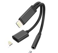 Adattatore Lightning a Jack Cuffie 3.5mm(2in1)per iPhone14 13 Pro Max per Apple MFi Certified Aux Audio Cavo Caricatore Dongle per iPad Cavetto Autoradio Adapter Lighting Auricolari Ricarica Accessori