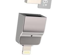 Adattatore Lightning a Micro SD USB Lettore di Scheda (2 in 1) per Apple iPad per iPhone 14 13 12 11 Pro Card Reader OTG Memoria Cle Cavo Fotocamera Compact Flash Esterno TF Femmina Fotocamera