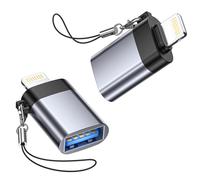 Adattatore Lightning a USB per iPhone, Adattatore USB 3.0 Compatto Adattatore OTG Compatibile con iPad Pro/Air/Mini, Supporta Chiavetta USB, Lettore di schede, Fotocamera, MIDI, Tastiera, Mouse, Hub