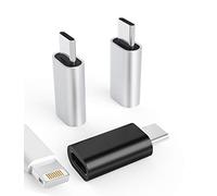 Adattatore Lightning femmina a USB-C maschio da 3 pezzi, tipo di ricarica per iPhone 15 16 pro max,per iPad Pro, compatibile per Samsung Galaxy S24 S23 S22 S20, Note 10,Compatibilità universale