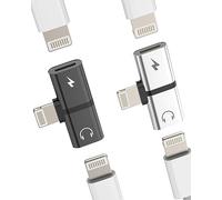 Adattatore Lightning Jack 2 in 1 (confezione da 2) accessorio Auricolare Iphone Certificato Apple MFI Caricatore Cavo Doppia Presa Adaptador Auto Cuffie Audio per 14 13 12 11 Pro Max 7 8 Plus X Ipad 2
