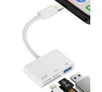 Adattatore Lightning Micro SD Lettore Schede SD 4in1 Caricatore Card Reader USB 3.0 Jack Chiavetta Scaricare Foto Per Apple iPhone 14 13 12 11 Pro Max 7 8 Plus X Per iPad Air Tablet Accessori Cavo OTG