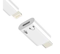 Adattatore Lightning per cuffie femmina a USB C maschio per iPhone 17 16 15 Pro Max per Apple Audio Lighting Microfono Tipo C Convertitore Auricolare Adattatore Cavo Mic Auricolari per Ipad Jack
