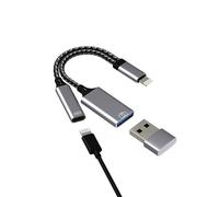 Adattatore Lightning USB(2 in 1)Cavo OTG 3.0 per iPhone 14 13 12 Pro Max per Apple MFi Certified Caricatore Cavetto Adapter Lettore Schede per iPad Chiavetta Memoria fotocamera Trasferire Mouse Porta