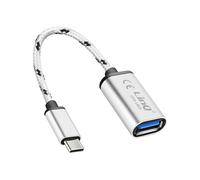 LinQ Cavo adattatore da USB-C verso USB OTG 15 cm, Argento