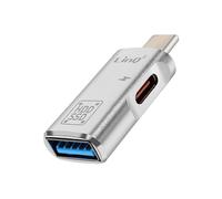 LinQ Adattatore OTG USB e USB C a USB C Compatto, Argento