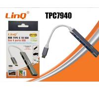 ADATTATORE LINQ TPC7940 HUB USB TYPE-C 4 PORTE USB 3,0