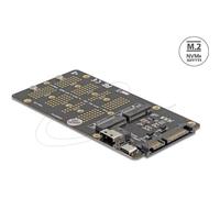 Adattatore M.2 Delock per SSD PCIe e SATA con porte USB-C