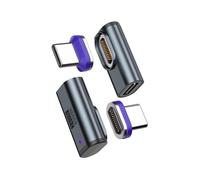 Adattatore magnetico Type-C a 24 pin a forma di L 8K/40Gbps 240W con connettore magnetico Type-C aggiuntivo