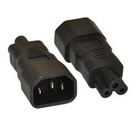 Adattatore Manhattan da IEC C14 Maschio a C5 Femmina Nero