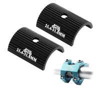 Adattatore Manubrio Bici 25,4 a 31,8 mm 2 Pezzi Alluminio Nero