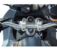 adattatore manubrio tubolare regolabile e rialzo manubrio nero con offset 70m...