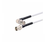 Adattatore maschio BNC da 1/2/3/5M a connettore maschio BNC, prolunga coassiale, cavo RG58, adattatore a ponticello a bassa perdita da 50 Ohm(BNC F to BNC M90,50CM)