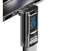 Adattatore maschio-femmina - Convertitore USB ad angolo retto da 1,02x0,47x0,31 pollici, prolunga da 90 gradi, tester per misuratore di alimentazione materiale PC per presentazioni aziendali Intratten