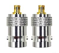 Adattatore MCX a BNC, connettore maschio femmina, adattatore sonda P6100 per oscilloscopio, test elettronici, apparecchiature di laboratorio coassiali (2 pezzi)