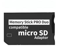 Adattatore Memory Stick per PSP 1000 2000 3000 Micro SD a TF Convertitore | Memory Stick PRO Duo MagicGate - Scheda per Handycam Sony Playstation portatile, da TF a MS Tools, colore: nero