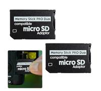 Adattatore Memory Stick Pro Duo, 2 pezzi, convertitore da Micro SD a TF, per schede di memoria 1000/2000/3000 PSP, Handycam, fotocamera, Sony Playstation portatile