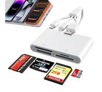 Adattatore Memory Stick Pro Duo, lettore di schede SD/TF/MS/XD, USB-C e USB-A OTG, Plug & Play, compatibile con iPhone 11-16, Android, iPad, Mac, PC, Sony Cybershot