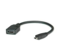 VALUE 11995584 - HDMI-A Buchse > HDMI Micro-D Stecker, mit Ethernet, 0,15 m