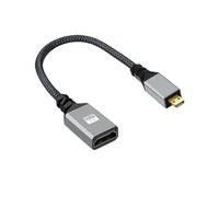 Adattatore Micro HDMI Maschio a HDMI Femmina 4K 60Hz, Cavo Micro HDMI Convertitore Tipo D a Tipo A con Supporto HDR, 3D, ARC, Ethernet, Compatibile con Raspberry Pi, Alpha A6300/A6400