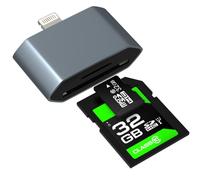 Adattatore Micro SD Lightning a Lettore Scheda SD Card Reader per iPhone 14 13 12 Pro Max per Apple per iPad Fotocamera in Memoria del Telefono Cellulare Fotocamera Esterna Flash Memory TF Adapter