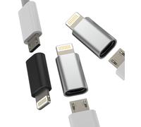Adattatore Micro USB a Lightning Jack (3 Pack) per iPhone 14 13 12 11 Pro MAX 7 8 Plus X SE XS XR per iPad Air Accessori Convertitore Caricabatterie per Apple Maschio Android Femmina Cavo Adattatore