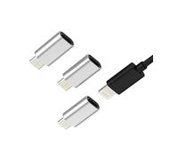 Adattatore Micro USB maschio a Lightning Female (3 pezzi) per iPhone per cavo iPad, convertitore Android, connettore di ricarica Plug Accesorios dati compatibile con Samsung Galaxy S6 S7edge+ Active