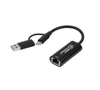 Adattatore MicroConnect MC-USBACNET2.5G USB-C RJ-45 0,2 m Nero