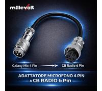 ADATTATORE CONNETTORE MICROFONO CB PRESIDENT 6 PIN A 4 PIN GALAXY PLUTO