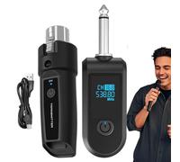 Adattatore microfono senza fili-Audioixer Adattatore | Set radio microfono | Bodypack Trasmettitore/Mini ricevitore | Trasmettitore/destinatario wireless portatile per vlogging, voce, chitarra,