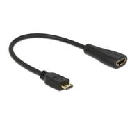 Adattatore mini-HDMI verso HDMI DeLOCK 0,23 m Nero