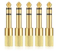Adattatore mini jack da 6,35 mm a 3,5 mm stereo per tastiera, chitarra, cuffie e altoparlanti - 5 pezzi
