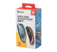 Blade - Adattatore mouse per Joy-Con Switch 2, set da 2, sinistro/destro, supporto ergonomico per controller Nintendo Switch 2, accesso ai pulsanti, rosso/blu, maggiore precisione, modalità mouse