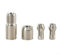 Adattatore modificato per smerigliatrice angolare tipo 100 a mandrino rettificatore dritto con filettatura M10 x 1,5, acciaio ad alto tenore di carbonio, set compatibile da 3 mm/6 mm (3 mm+6 mm)