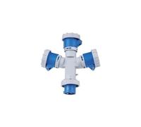 ADATTATORE MOLTIPLICATORE DI PRESE INDUSTRIALI DA SPINA BLU 3 PRESE BLU IP67