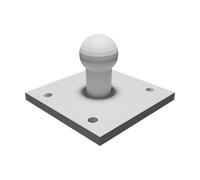 Adattatore Montaggio AMPS 4 Fori a Sfera 17mm per RAM Mounts Garmin GPS