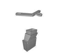 Adattatore Montaggio Ventola Radiale per E3D V6 Titan Estrusore Raffreddamento