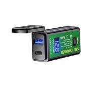 Adattatore Moto SAE a USB Caricatore Porta PD QC3 0 con Voltmetro e Interruttore On Off Chip Intelligente Protezioni Multiple per Telefono Tablet Navigazione