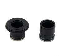 Adattatore mozzo per bicicletta a sgancio rapido su asse a innesto da 9 mm a 15 mm anteriore e da 10 mm a 12 mm posteriore, tappi terminali in lega di alluminio, convertitore per larghezza di
