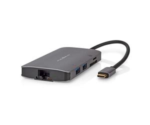 Adattatore Multi-Porte USB Nedis 7-in-1 con Ethernet Gigabit e Lettore di Schede SD - Nouvo