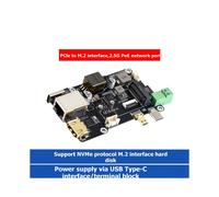 Adattatore Multifunzione da PCIe A M.2 Scheda Adattatore PoE da PCIe A M.2 NVMe per Raspberry Pi 5 con Uscita 4K