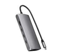 SATECHI USB-C Hub Multiporta Adattatore V3, 8 in 1 USB-C Dongle con 8K HDMI, 85W USB-C Carica PD, 4 Porte Dati USB-C, Ethernet, Lettore Schede SD per Mac, Windows - Grigio Siderale